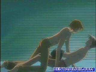 Anime gej mający hardcore analny porno na kanapa